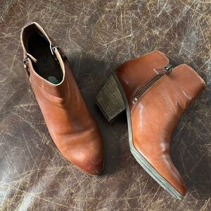 Frye Tan Leather Ankle Booties